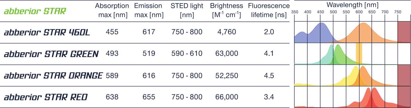 abberior dyes Spectra